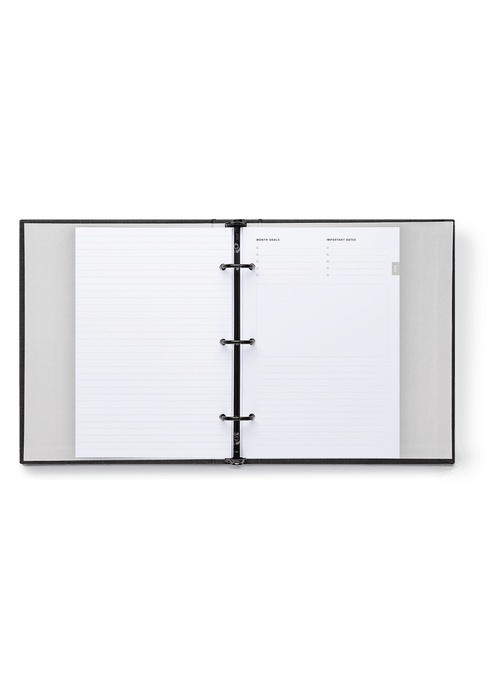 Compact Binder Planner interior goals spread view