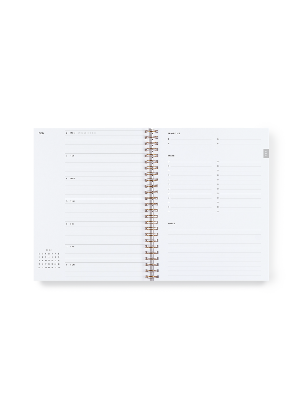 Compact Task Planner interior weekly spread