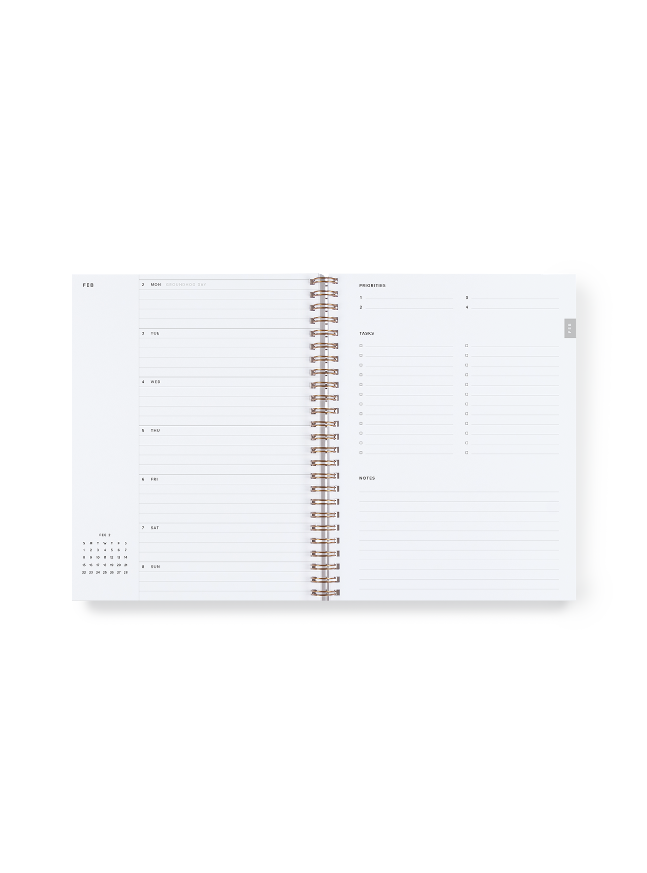 Compact Task Planner interior weekly spread