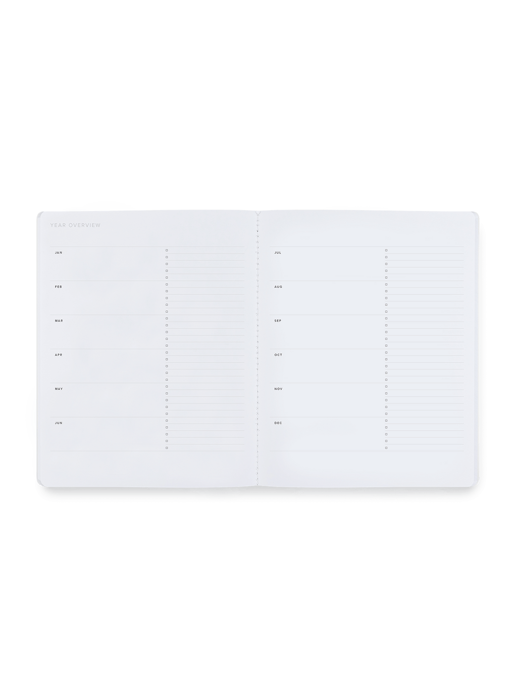 2026 Monthly Planner interior overview view