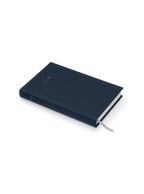 The Appointed 2025 Daily Planner in Oxford Blue angled view || Oxford Blue