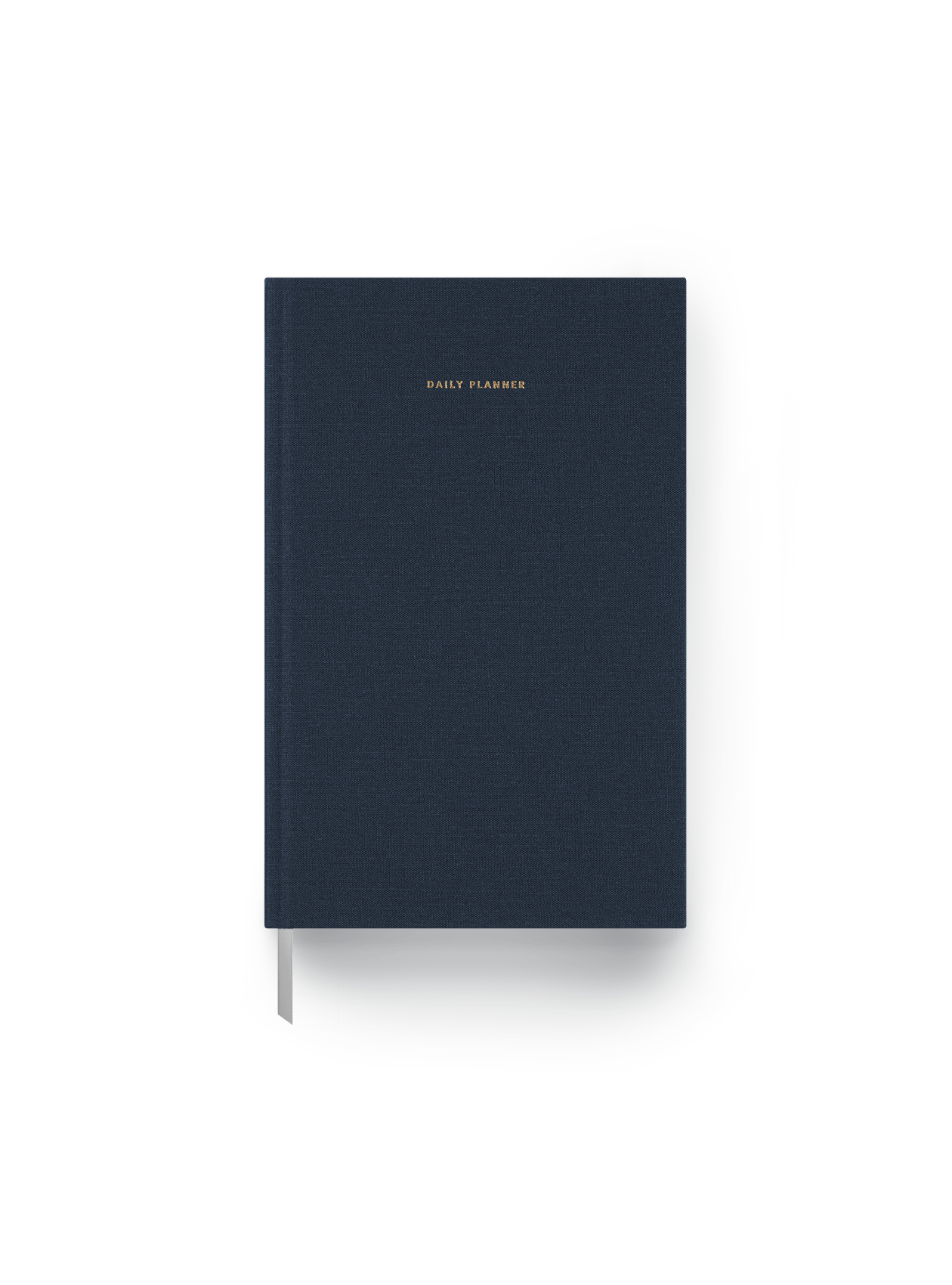 The Appointed 25-26 Daily Planner in Oxford Blue with casebound hardcover and gold foil details || Oxford Blue