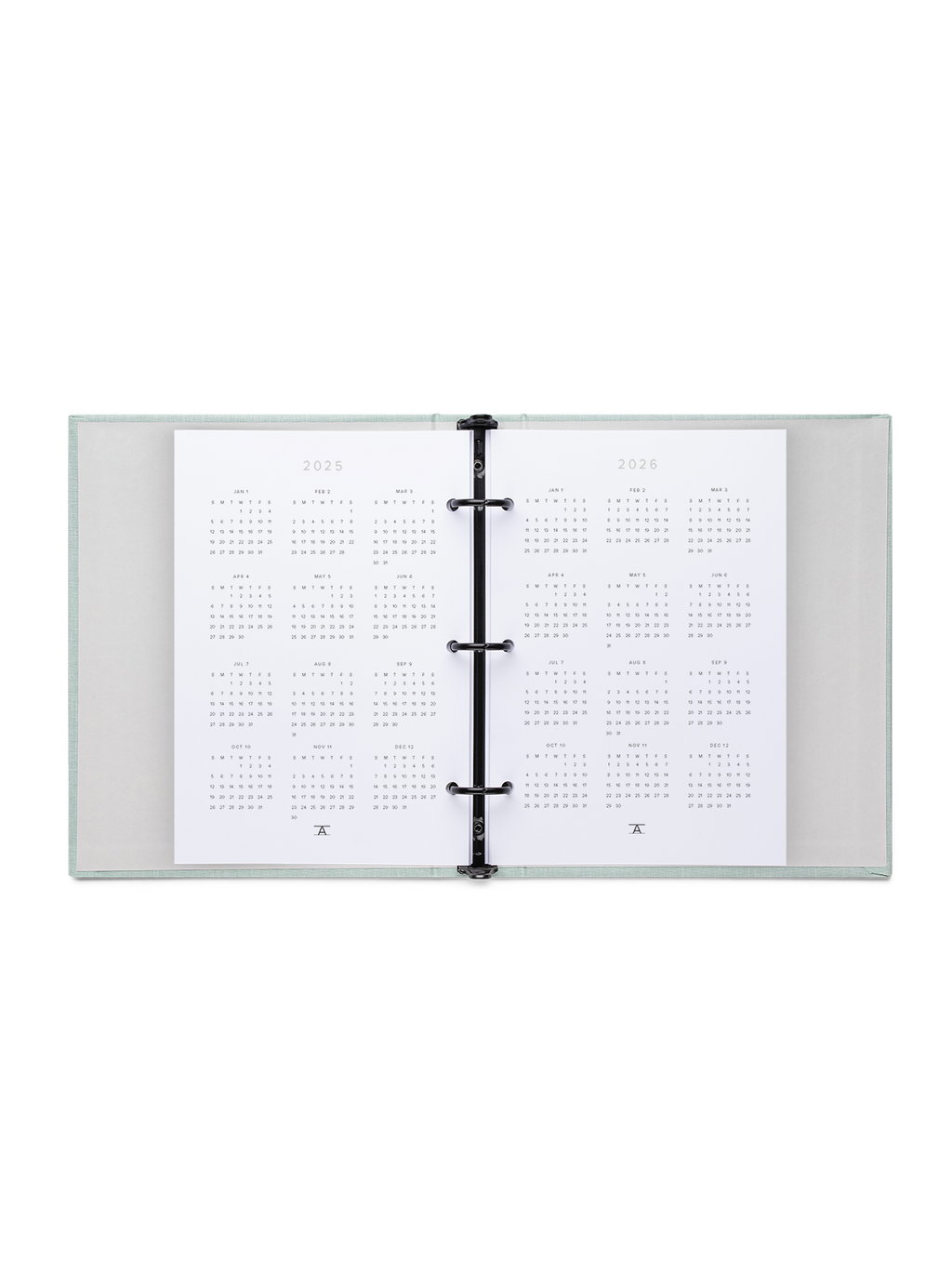 Compact Binder Planner interior  25-26  interior overview