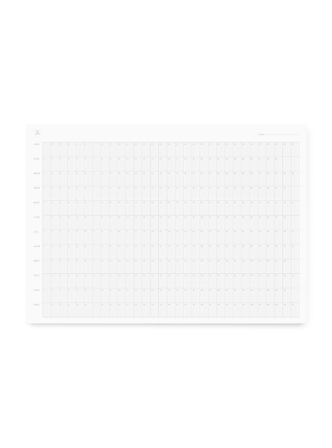 Appointed Undated Annual Planning Calendar || Dove Gray