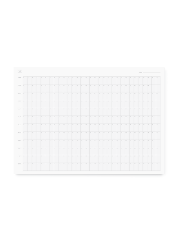 Undated Annual Planning Calendar