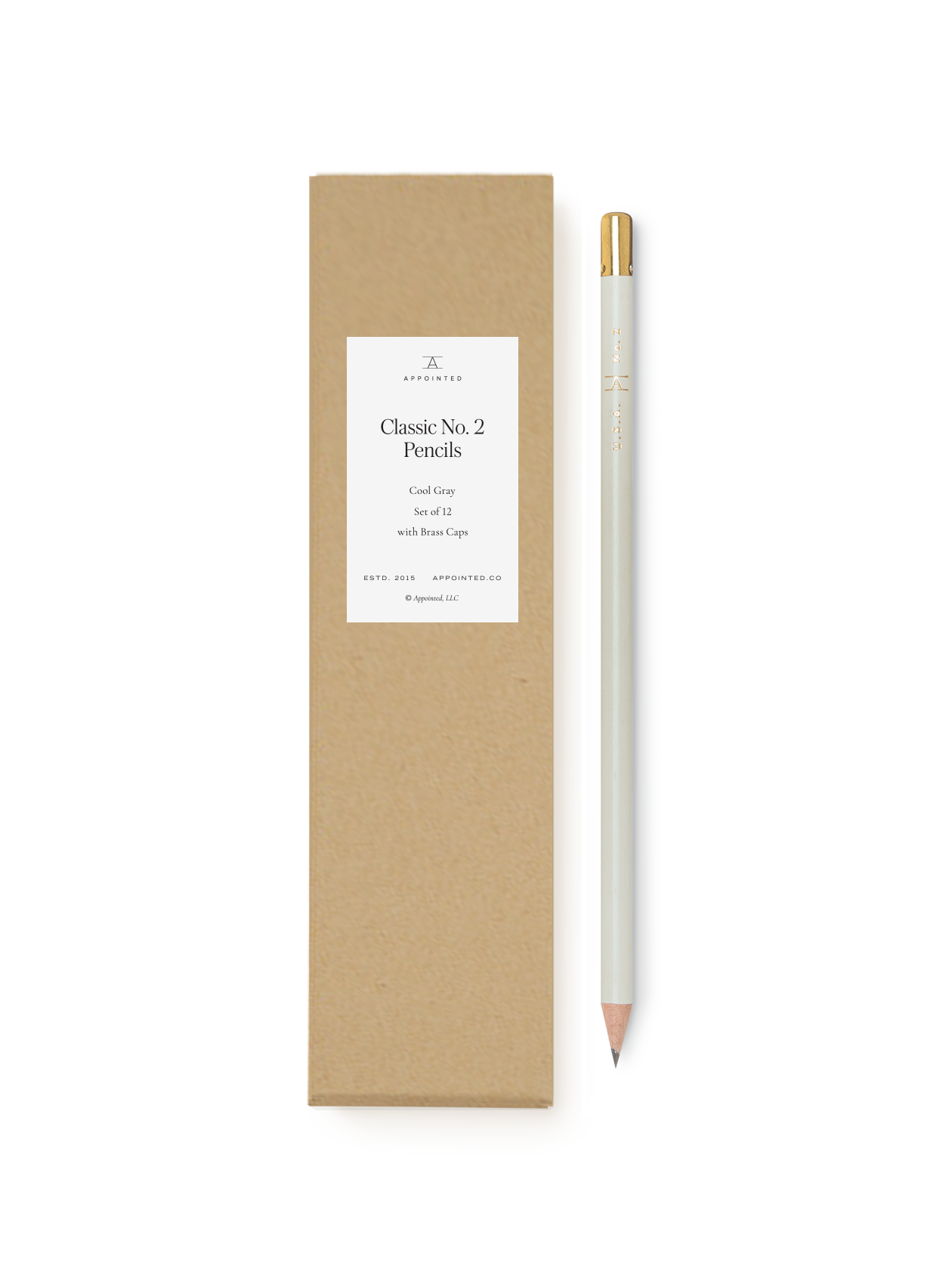Classic No. 2 Pencil Set in Cool Gray with one pencil