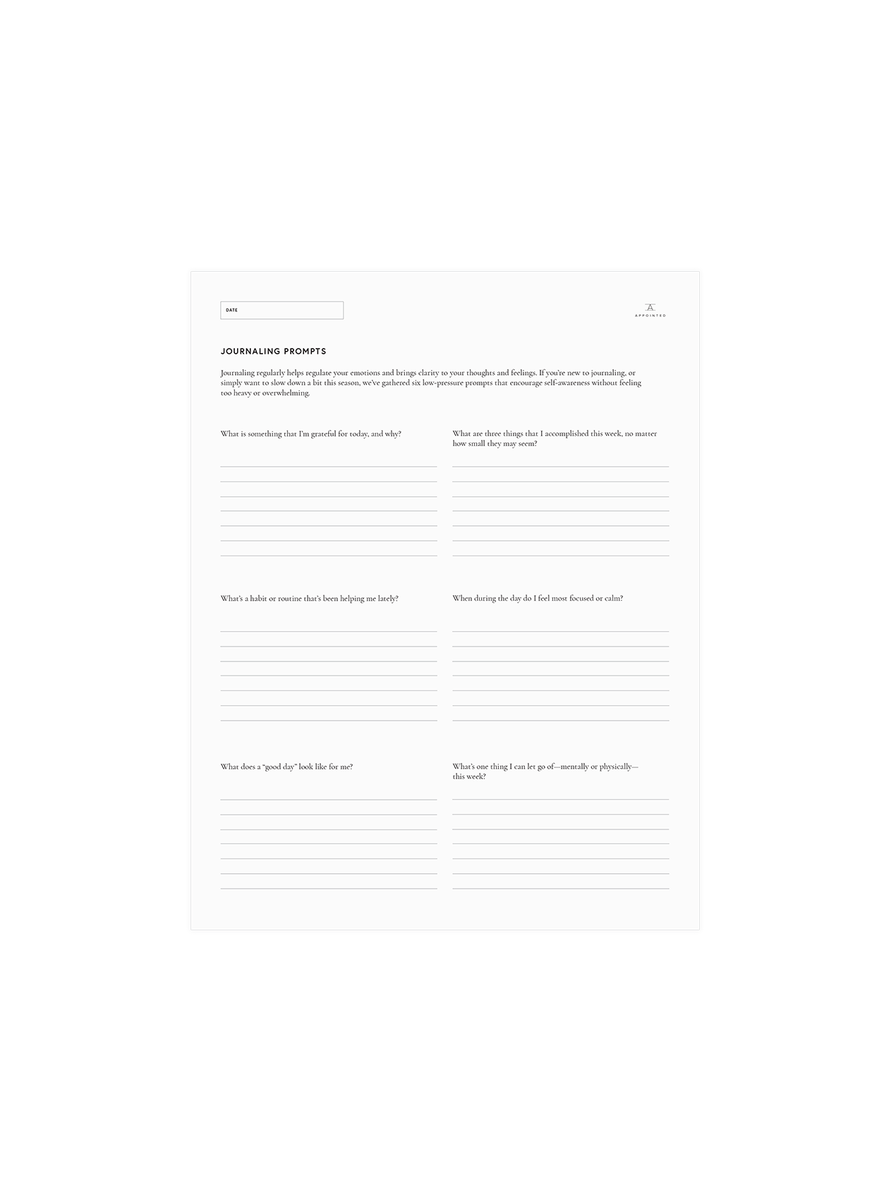 Journaling Prompts