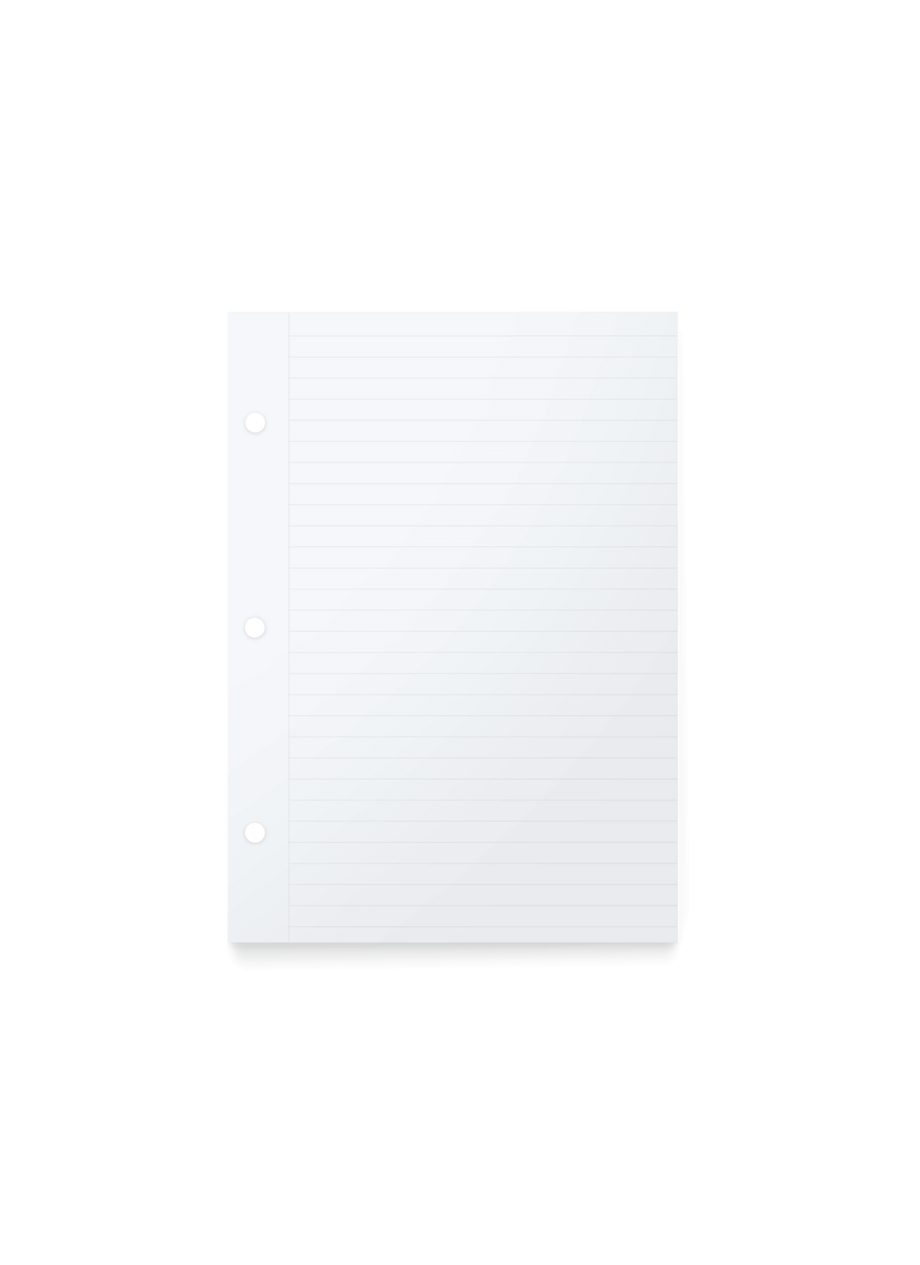 The appointed.mommpact Binder Lined Inserts, front view. || Lined