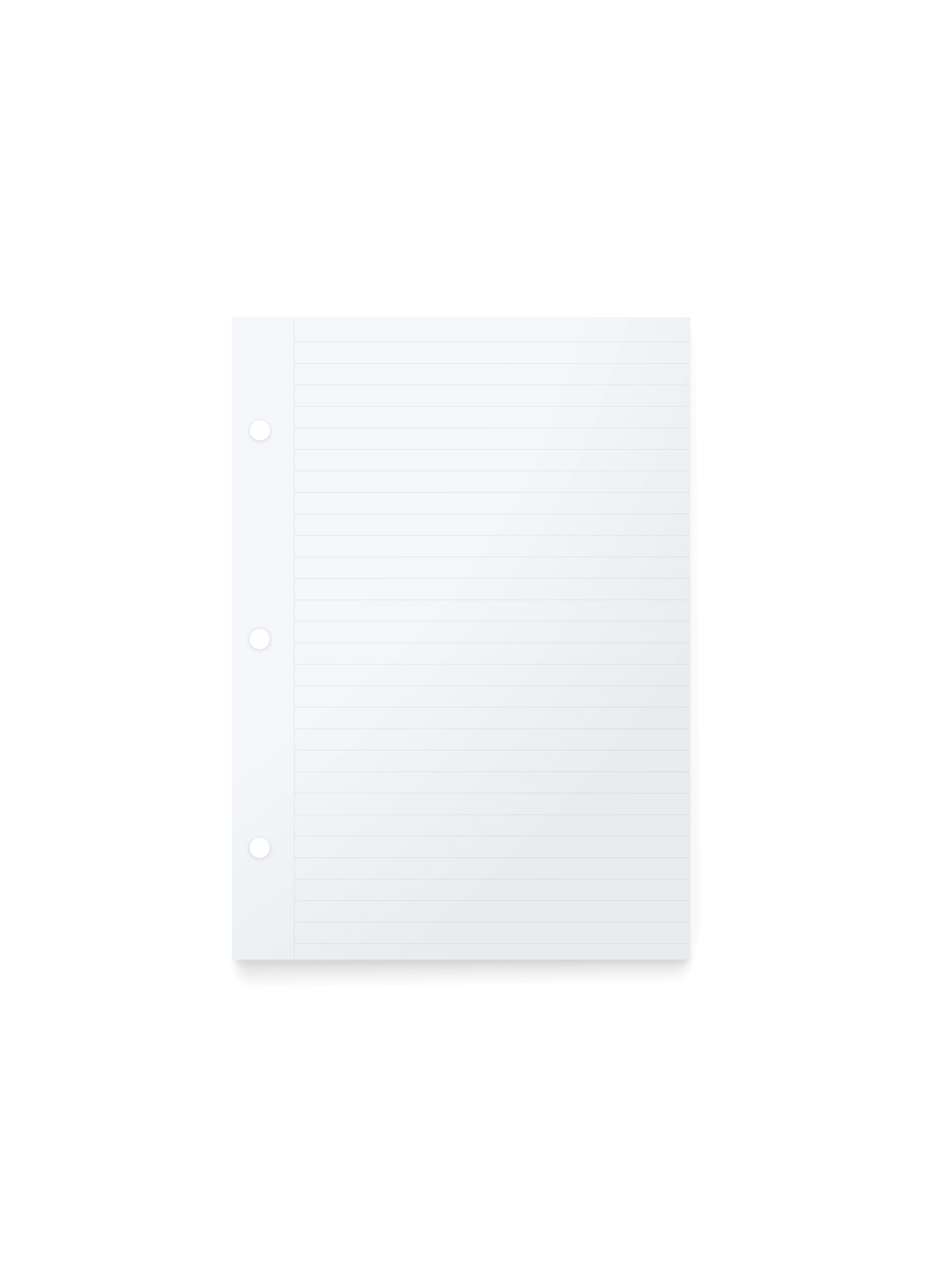 The appointed.mommpact Binder Lined Inserts, front view. || Lined