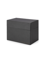 Angled view of Sage Card Keeper, lid on || Onyx