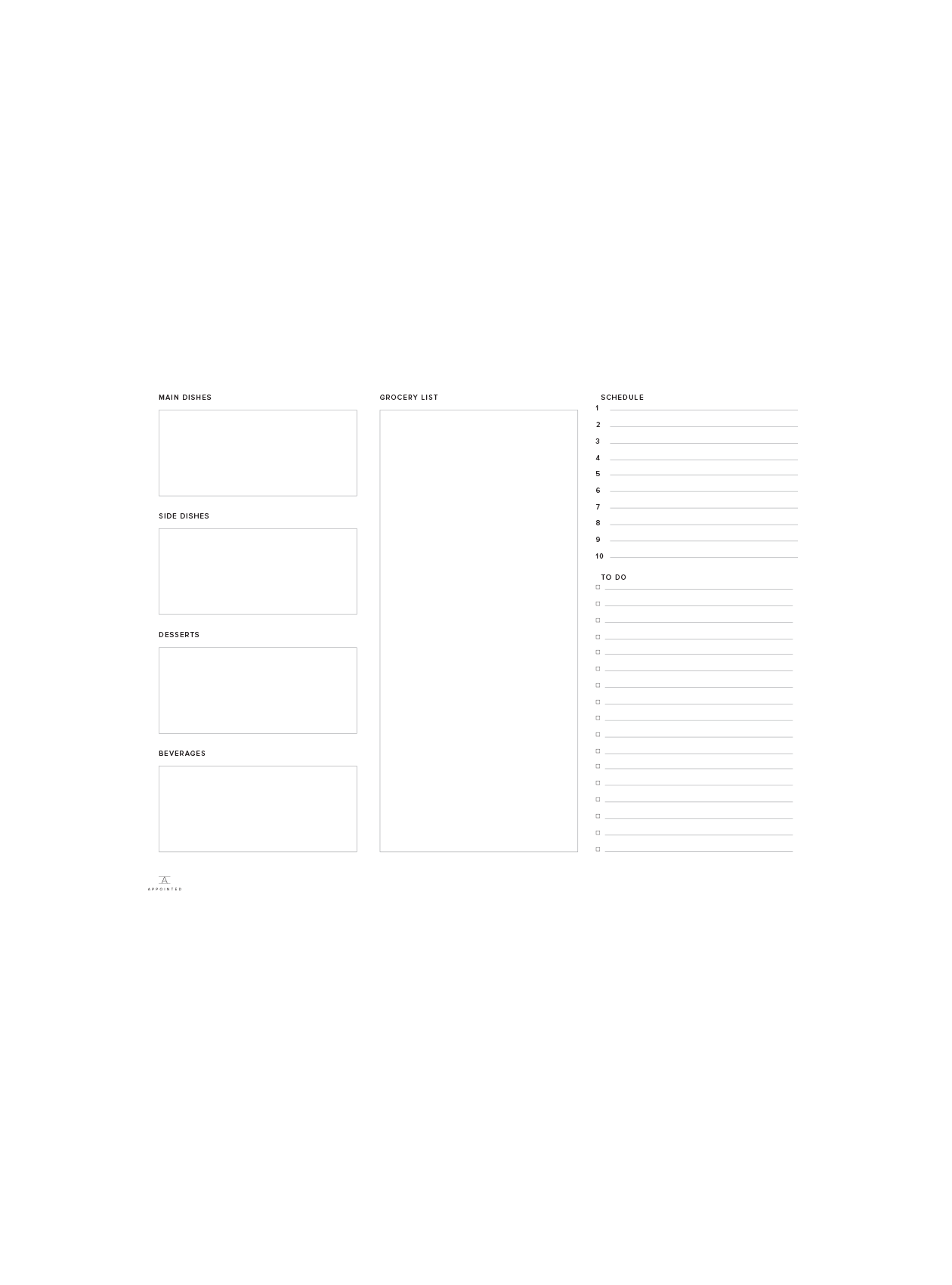 Event Meal Planning