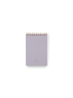 Pocket Notepad with brass wire-o binding and gold foil details || Lavender Gray