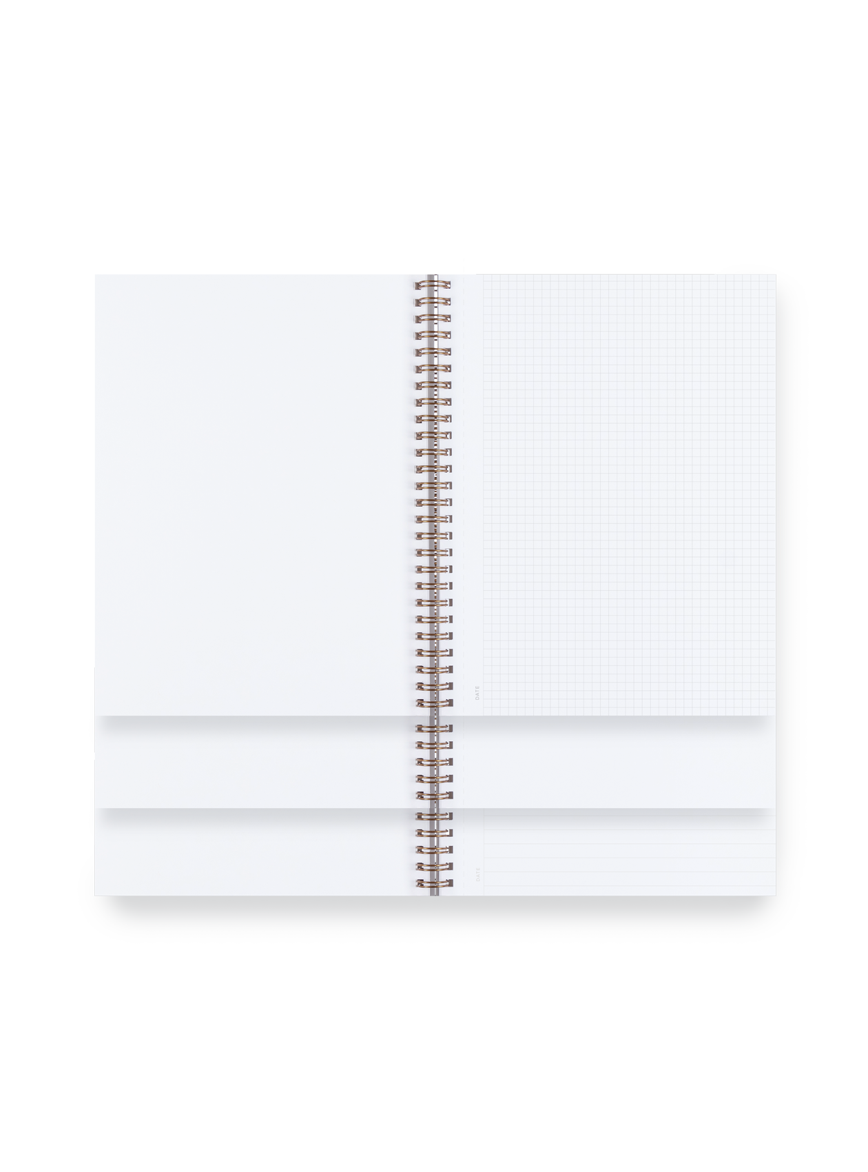 Appointed Notebook with bookcloth cover and brass wire-o binding interior view